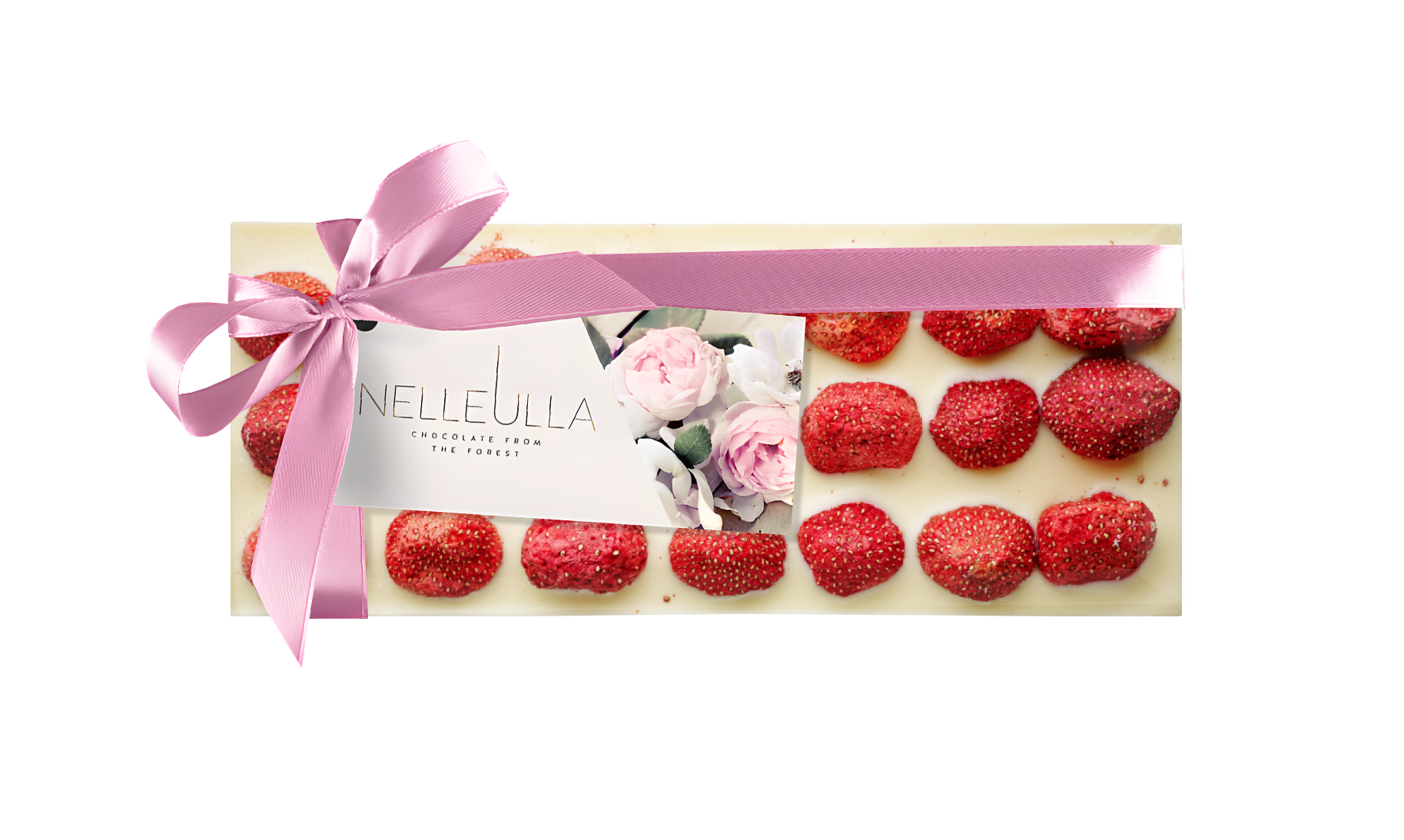 BERRY LOVE / WHITE CHOCOLATE / STRAWBERRY - with Women's day card