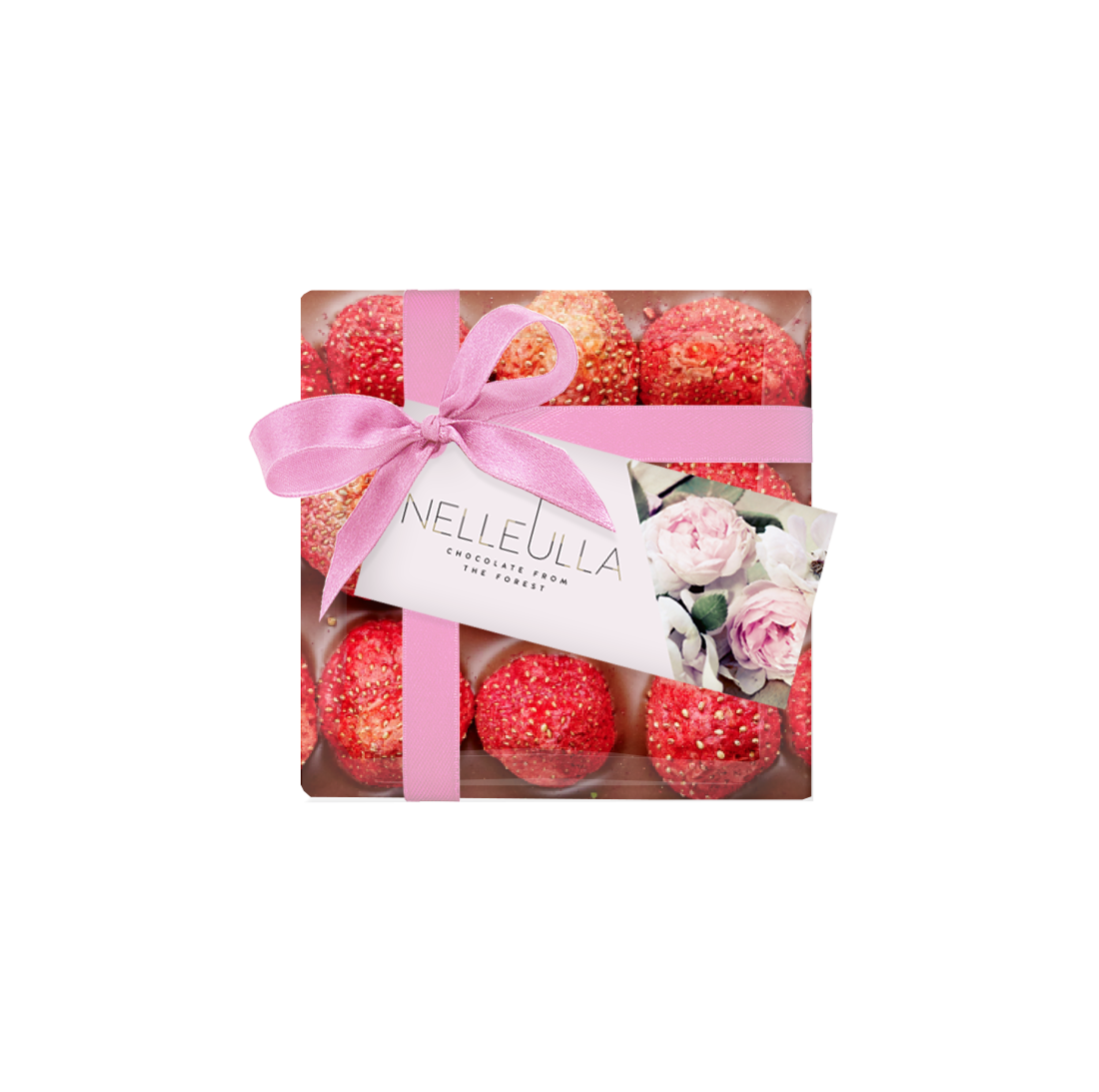 BERRY LOVE / MILK CHOCOLATE / STRAWBERRY - with Women's day card