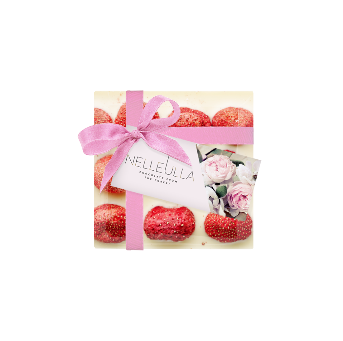 BERRY LOVE / WHITE CHOCOLATE / STRAWBERRY - with Women's day card