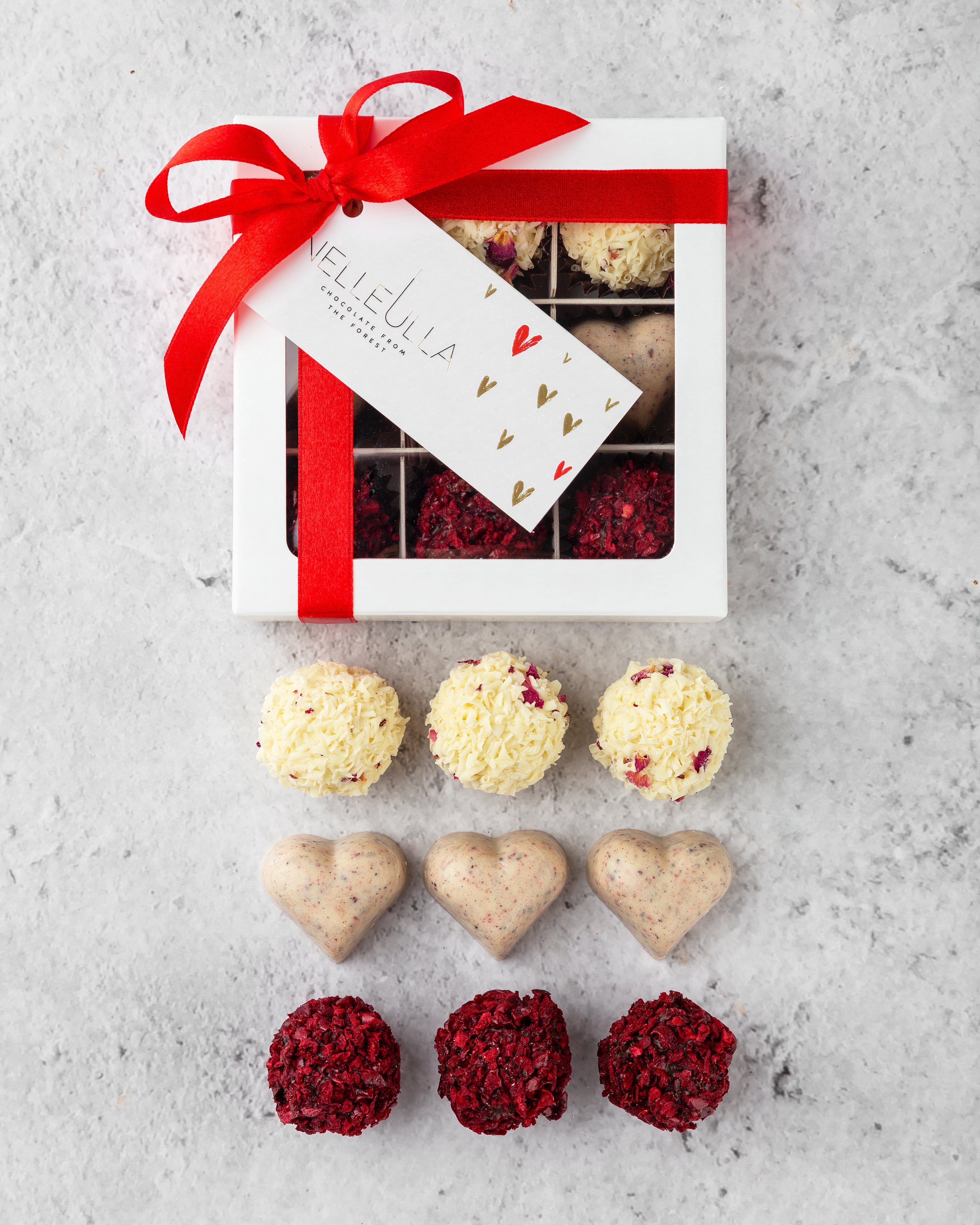 White box 9pcs Valentine day