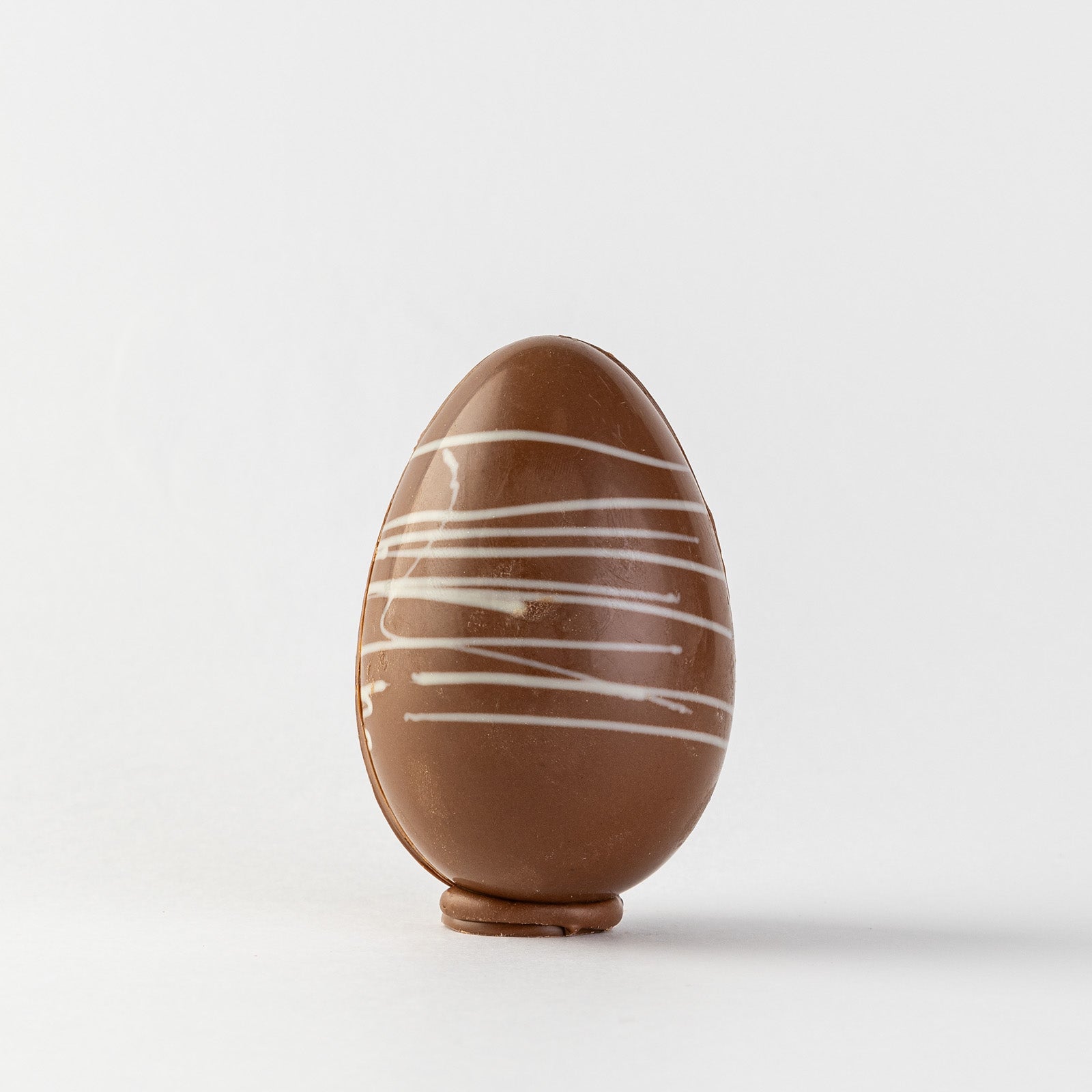 Milk chocolate large egg with stripes