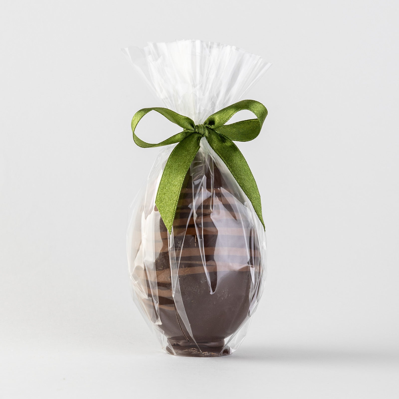 Milk chocolate large egg with stripes