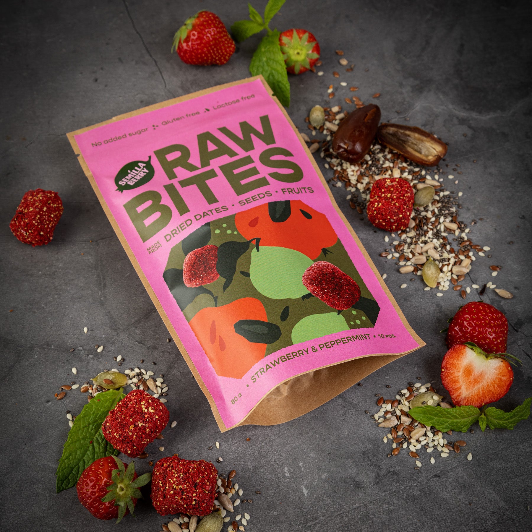 Raw Bites - Strawberry & Peppermint