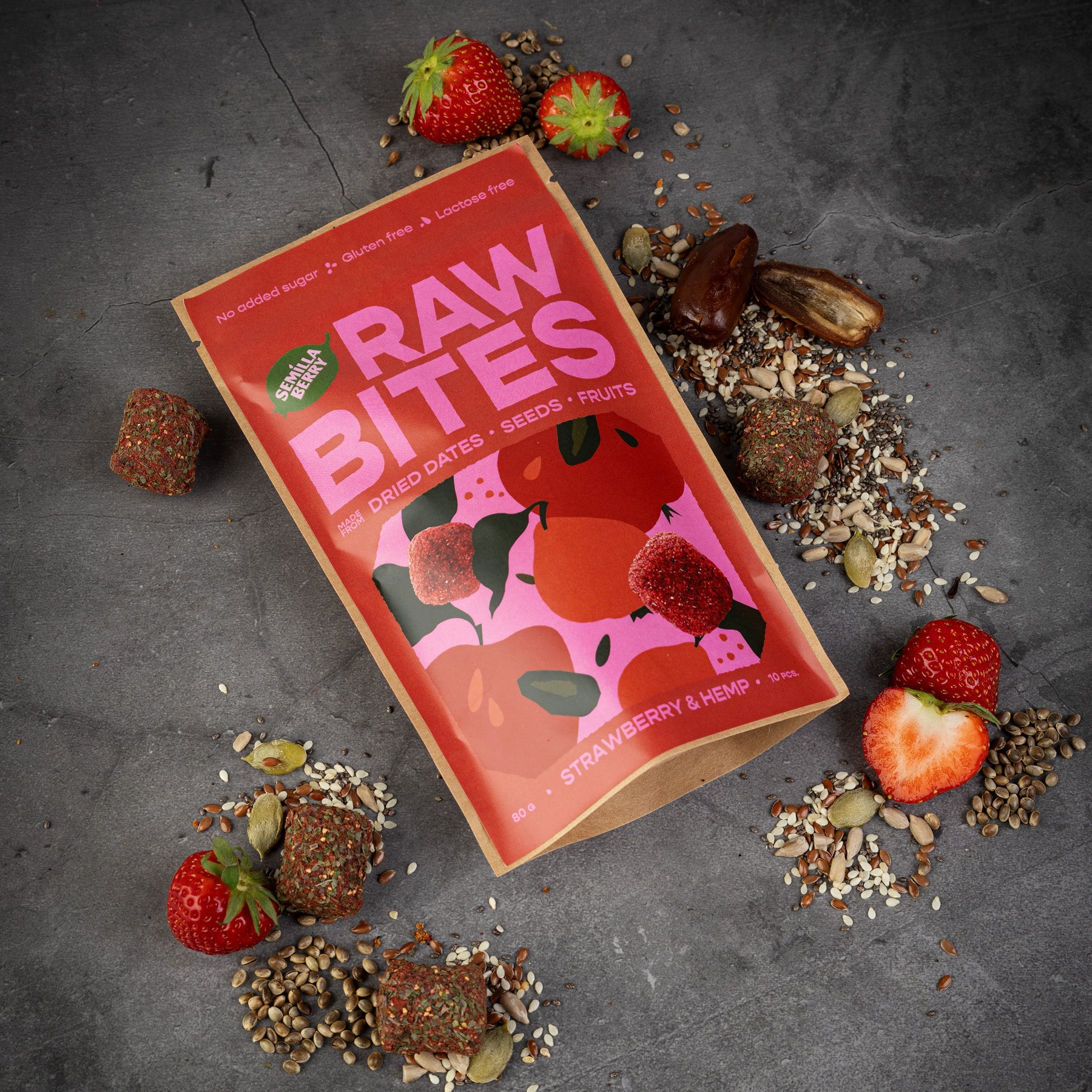 Raw Bites - Strawberry & Hemp