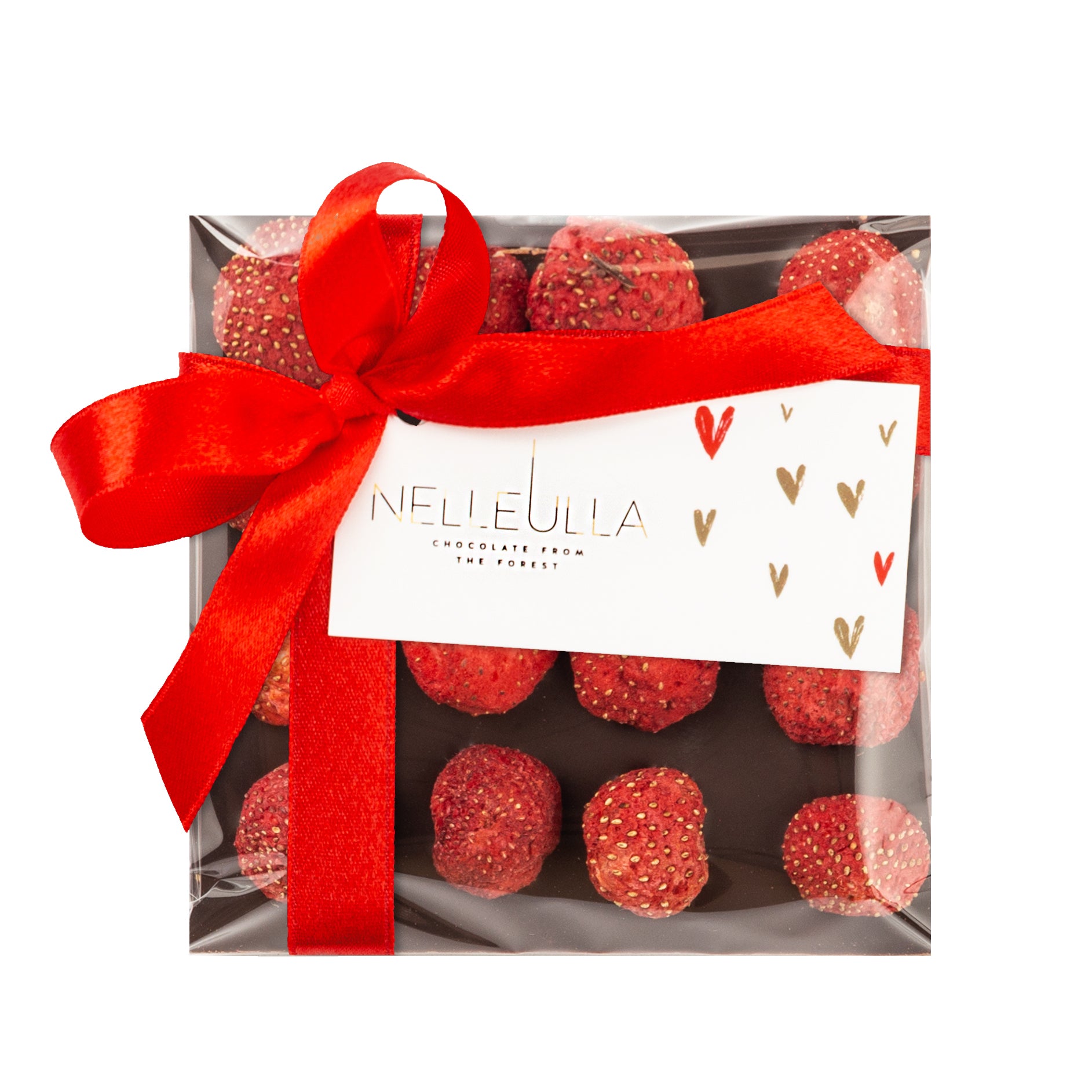 BERRY LOVE / MILK CHOCOLATE / STRAWBERRY - with Valentine day card - small