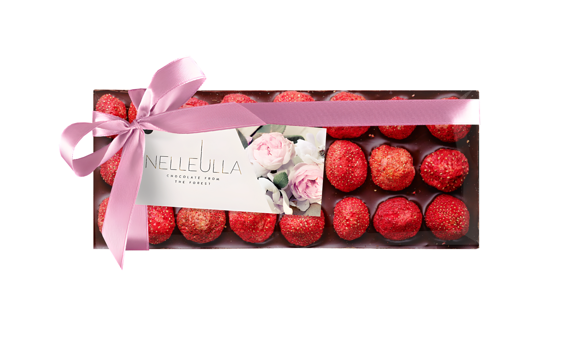 BERRY LOVE / DARK CHOCOLATE / STRAWBERRY - with Women's day card