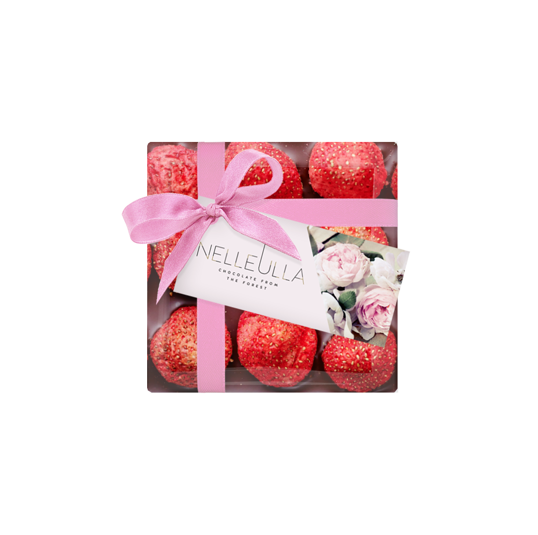 BERRY LOVE / DARK CHOCOLATE / STRAWBERRY - with Women's day card