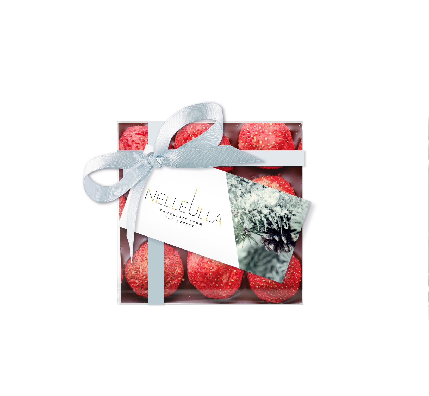 BERRY LOVE / MILK CHOCOLATE / STRAWBERRY - with winter card - small