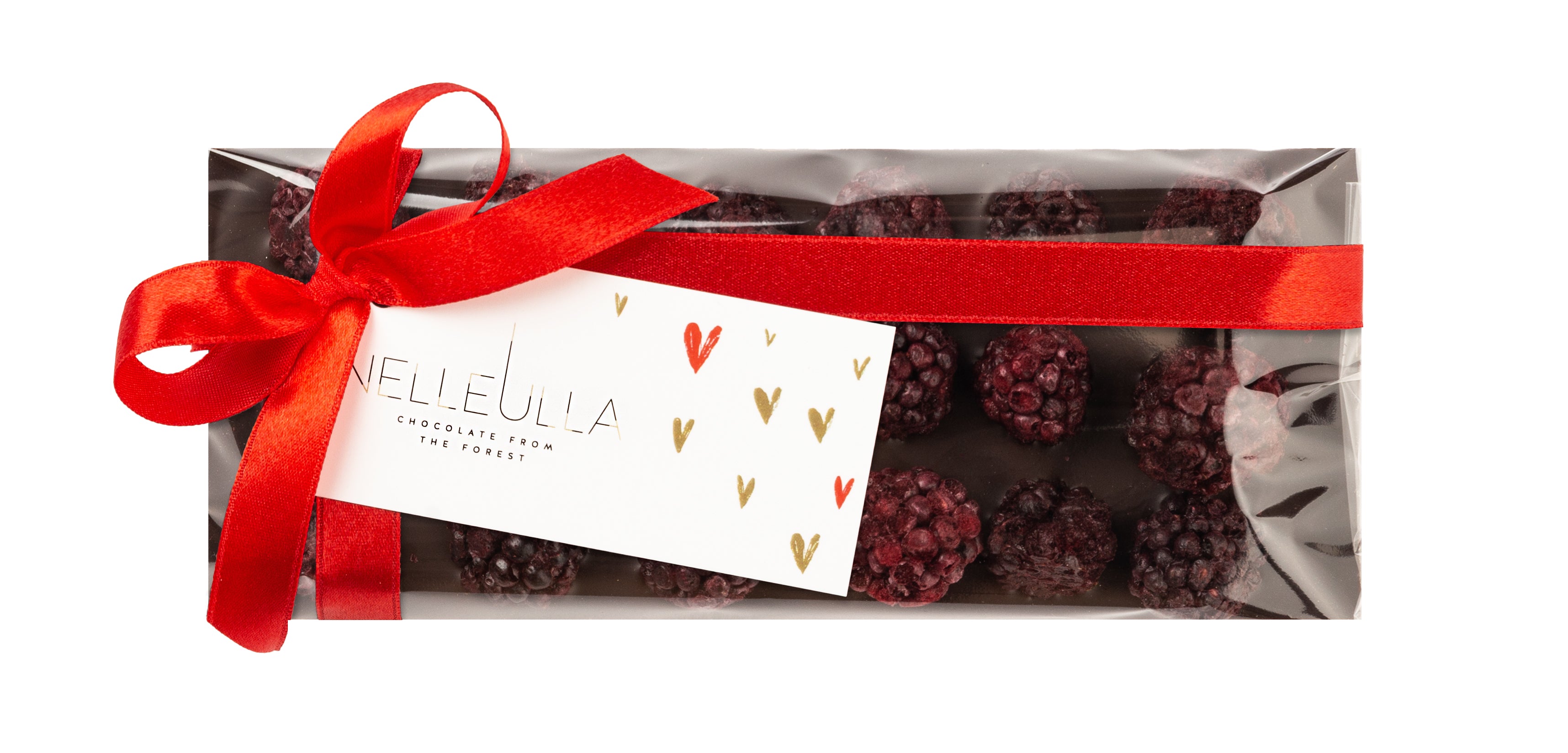 BERRY LOVE / MILK CHOCOLATE / BLACKBERRIES - with Valentine day card